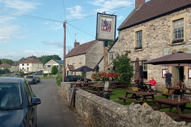 A charming, stone-built pub in a picturesque village, the Compton Inn looks out across fields and a beautiful 15th Century church.