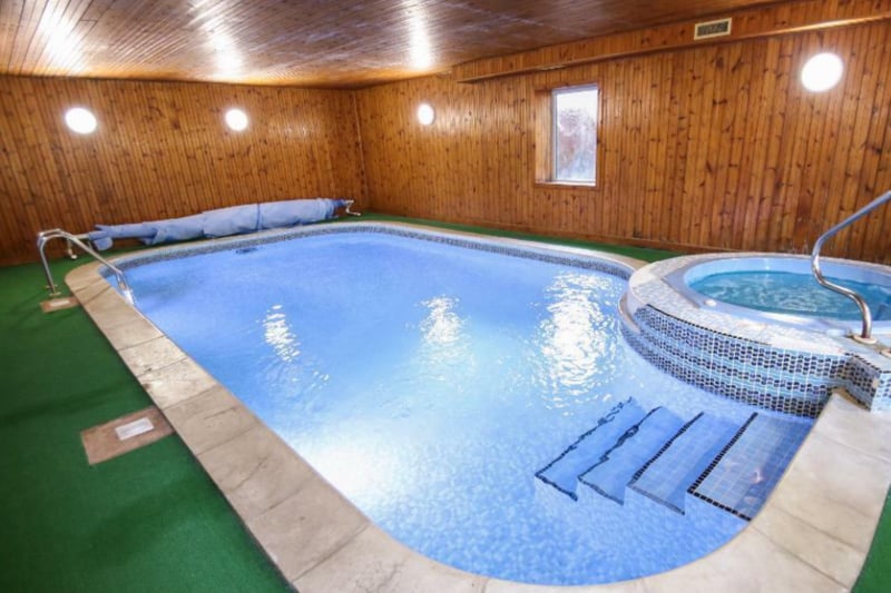 There is a large indoor pool and jacuzzi, perfect for relaxing.