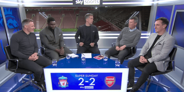 Roy Keane had the studio stitches as he labelled Andy Robertson a ‘big baby’ for protests over an elbow from the linesman not once, not twice, but three times.