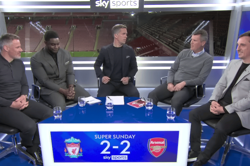 Roy Keane had the studio stitches as he labelled Andy Robertson a ‘big baby’ for protests over an elbow from the linesman not once, not twice, but three times.