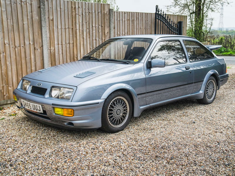 This Sierra isn’t quite as rare as the previous RS 500, hence why its guide price is between £55,000 and £65,000. However, this is still a fairly special example of a still special. Once again finished in the unusual Moonstone Blue, this car was discovered by its current owner near Le Mans in France and brought back to the UK as a shining example of a truly original fast Ford.