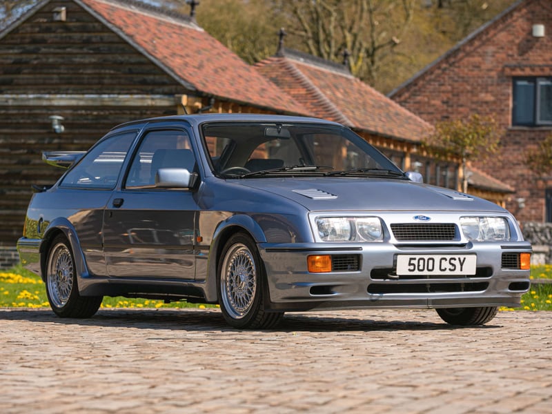 This 1987 Sierra RS500 Cosworth is another to file in the super-rare column. Number 468 of just 500 examples of the specially tuned “evo” models, it’s finished in the unusual Moonstone colour, just one of 52 in that shade. The RS Cosworth was a homologation model built to facilitate Ford’s rally campaign and the the RS500 was further tuned by specialists Tickford, who upgraded the power, brakes and bodywork.