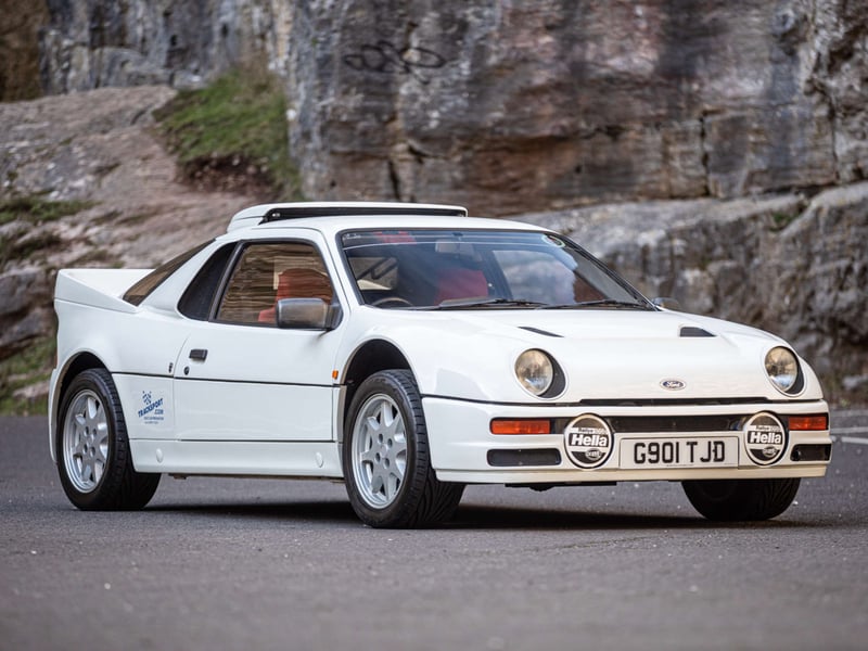 When it comes to rally-bred Fords nothing carries quite the cachet of the RS200, explaining why this car is expected to sell for up to £280,000. Born during the wild days of Group B rally, the RS200’s competitive career was cut short but Ford still had to build a run of roadgoing homologation versions. Beneath the radical flip-up bodywork, a mid-mounted turbocharged 1.8-litre Cosworth engine produced 250bhp (in standard guise) and, with a front-mounted transmission, offered 50/50 weight distribution.
