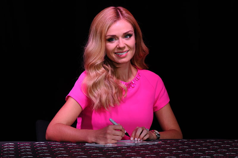 Katherine Jenkins meets fans in 2014.  (Photo by Stuart C. Wilson/Getty Images)