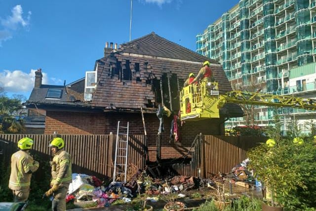 Firefighters warned residents to take care with bonfires after a blaze in Sydney Road in Enfield on Good Friday (April 7).  Firefighters said they believed the fire started when smoking materials were carelessly disposed of. The home’s roof was damaged but fortunately no one was hurt. (Photo by LFB)