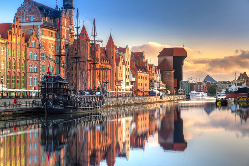 Fares from Birmingham Airport to Gdansk start from £98 on Skyscanner. This is a port city on the Baltic coast of Poland and was reconstructed after WWII. Things to see include the colorful facades of Long Market, now home to shops and restaurants, the 17th century statues and a lot more. (Photo - Patryk Kosmider - stock.adobe.co)