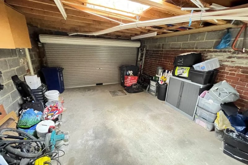 A double garage offers lots of off road parking  