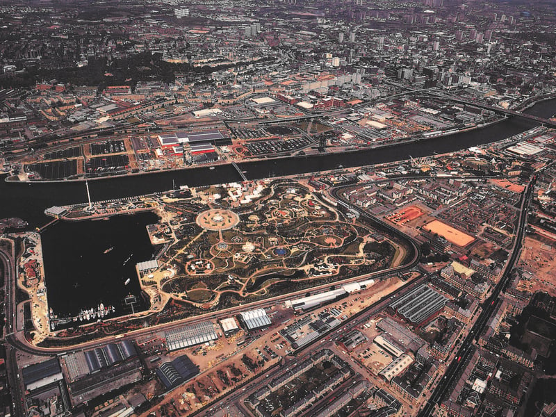 The Garden Festival packed so many exhibitions and activities on to the Pacific Quay (Pic: Glasgow City Archives)