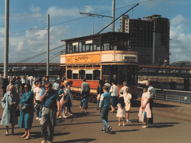 The tram was specially installed to link the entrance of the exhibition to the centre. It was one of the most popular installations from the festival and was a great photoshoot opportunity for visitors.(Pic:Glasgow City Archives)