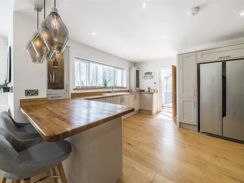 Breakfast table in the kitchen
