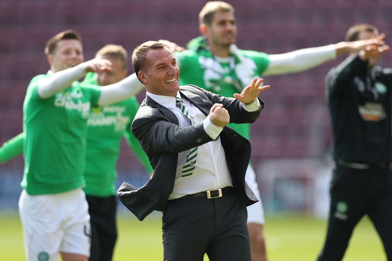The title win was the perfect act of symmetry for Celtic boss Brendan Rodgers’ side who had played at Tynecastle on the opening day. 