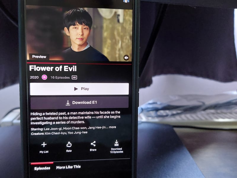 The Flower of Evil is the seventh popular show and is about a detective who marries a man with a hidden past. While he seems like a committed family man, his family is unaware that he is living in disguise.