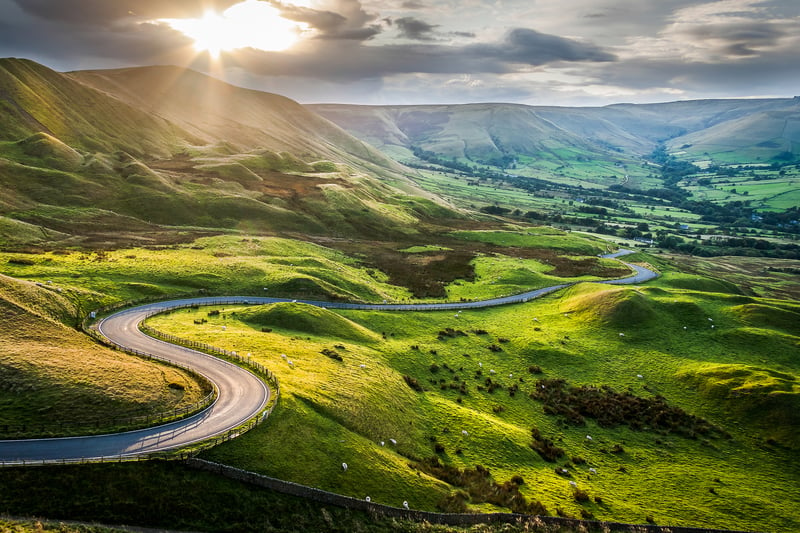 A train ride to the Peak District is around three hours but the views are worth it. It is the southern extremity of the Pennines and is mostly in Derbyshire, but extends into Cheshire, Greater Manchester, Staffordshire, West Yorkshire and South Yorkshire. It has lovely walking paths and is also great for camping. (Photo - Adrian - stock.adobe.com)