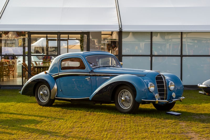 The Grand Tour and former Top Gear presenter Richard Hammond’s ‘The Smallest Cog’ restoration business displayed a unique Chapron-bodied Delahaye. The company had been commissioned to return the 1947 car to its original livery blue livery after it was painted grey and black during a previous restoration. The car was originally commissioned by Delahaye racing driver Louis Chiron, with Parisian coachbuilder Henri Chapron chosen to build the body. Thereafter it had a handful of owners before enjoying a significant restoration in 2012 when its paint was changed.