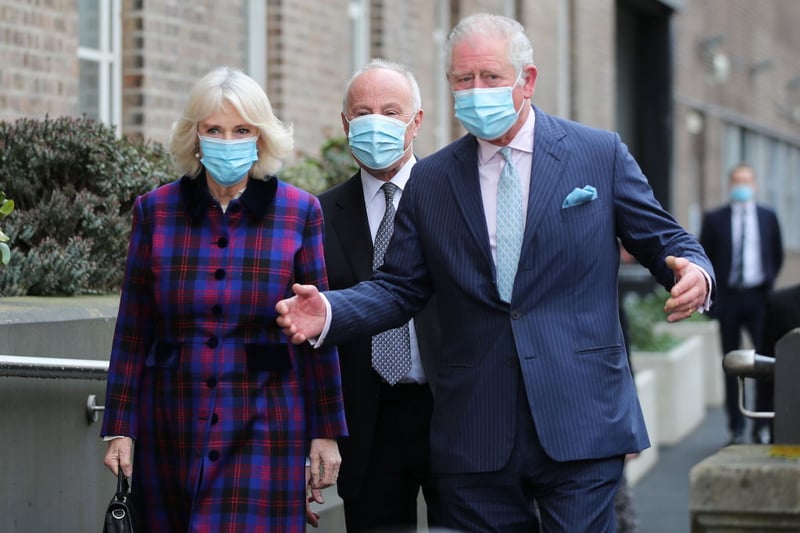 King Charles and Queen Consort Camilla visit The Queen Elizabeth Hospital on February 17, 2021 in Birmingham, England. (Photo by Molly Darlington - WPA Pool/Getty Images)
