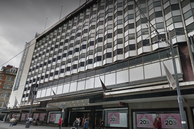 The House of Fraser building opened in 1961. It was designed by T P Bennett and Son. An application for statutory listing was made in 2020 but turned down by Historic England