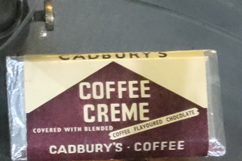 Another classic from the Cadbury’s chocolate slab collection, the Coffee Creme was popular in the 1950s. You’d struggle to find a coffee flavoured chocolate bar today.