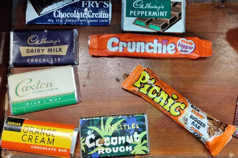 The collection of old chocolate bars here and seen below are all on display at Oakham Treasures in Portbury, just outside Bristol
