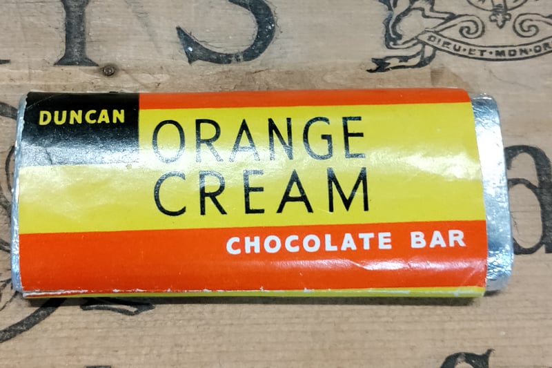 Back to the 1950s, and an orange flavoured chocolate biscuit from Scottish-based confectioner Duncan, which sadly went into liquidation in 2003.