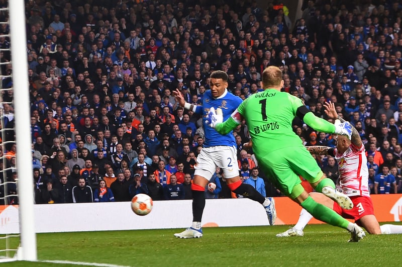 Captain James Tavernier side-foots home to open the scoring after 18 minutes for his seventh goal of the Europa League campaign.