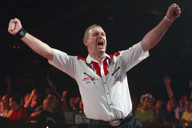Bob is a former professional darts play who won the 1988 BDO Worlds Darts Championship - and as the world number one darts player for three years. He was born in Winchester but now lives in Clevedon. He is pictured celebrating victory in the quarter final of the World Darts Championship in 2004.