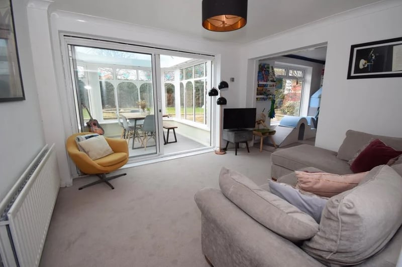 There is a second reception area in the property that leads to the conservatory and playroom