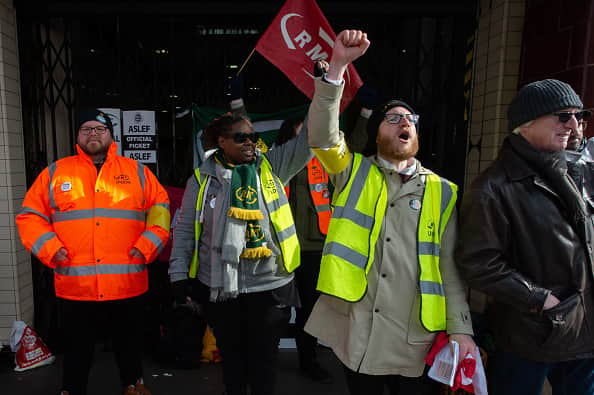 East Midlands Railway has issued a travel warning ahead of a strike day next week as union members walk out in a series of strikes over a pay dispute. (Photo by Guy Smallman/Getty Images)