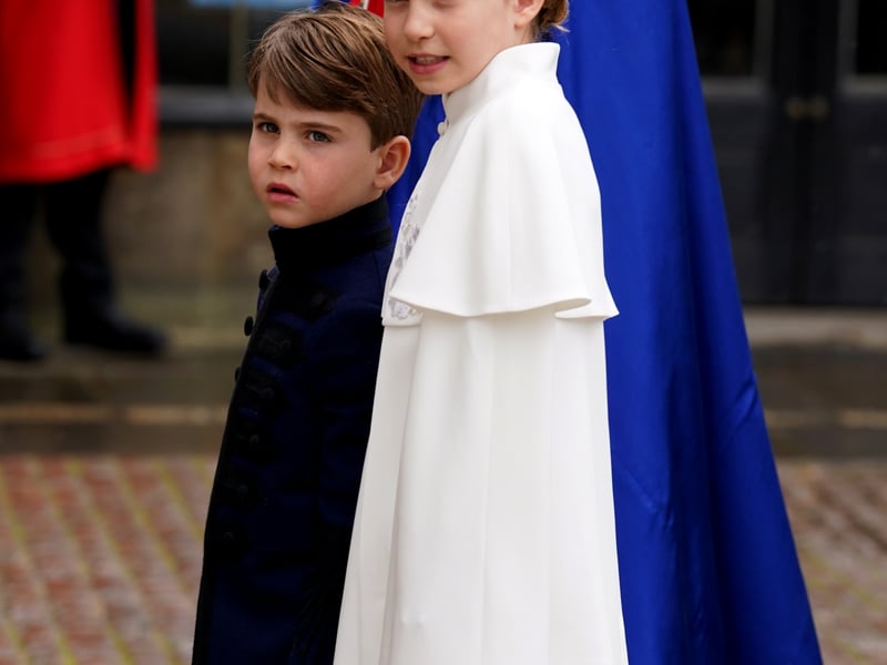 Princess Charlotte and Prince George outside Westminster Abbey
