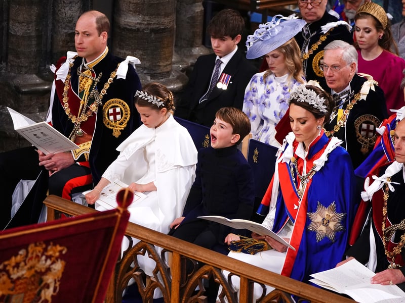A yawn from Prince Louis during the ceremony