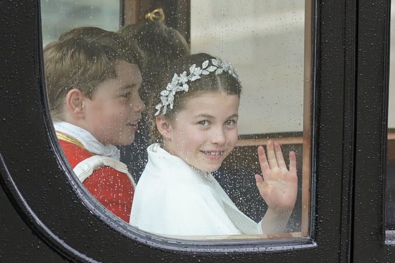 A wave from Princess Charlotte