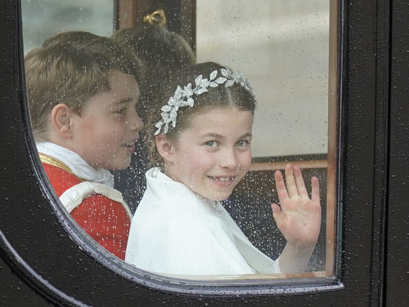 A wave from Princess Charlotte