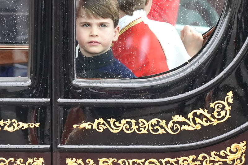 Prince Louis in a royal carriage