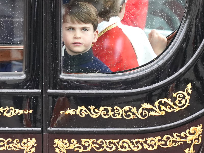 Prince Louis in a royal carriage