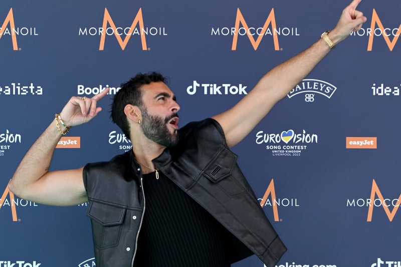 Italy’s Marco Mengoni strikes a pose. 