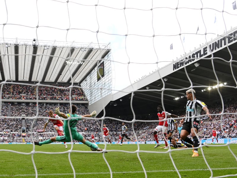 Beaten by Martin Odegaard from distance but made a good double save to deny Gabriel Martinelli and the Norwegian shortly after. Stood tall to deny Bukayo Saka and Odegaard again in the first half as Arsenal pushed for a second. 
