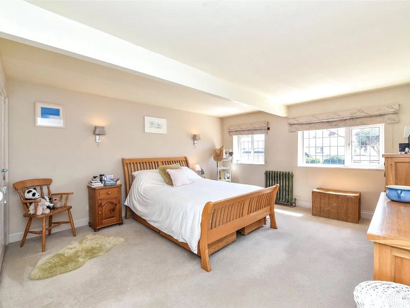 One of the bedrooms on the first floor