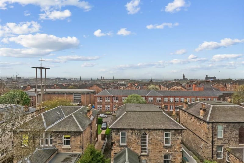 The elevated views from the back of the property over Glasgow are stunning. 
