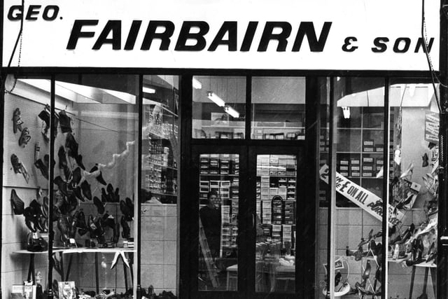 Fairbairn shoe shop in 1966.