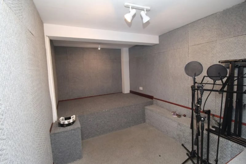 The music studio has it’s own soundproofed room for recording singing or instruments