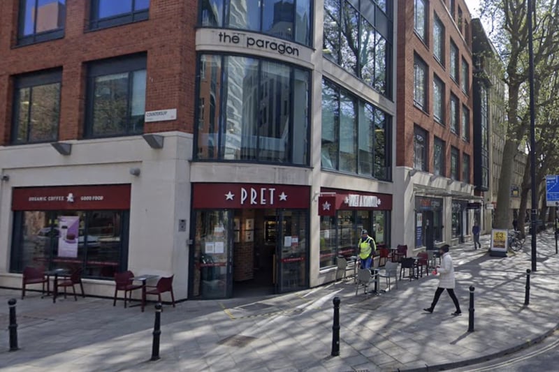On the corner of Victoria Street and Counterslip, this Pret a Manger has become increasingly popular with people working in offices around the new Finzels Reach development.