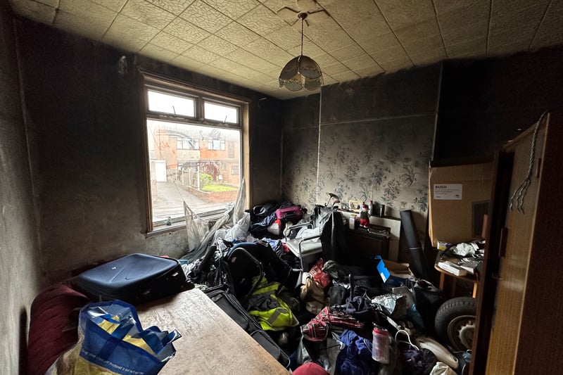The property has fire damaged and would require substantial work, and, as a result, the guide price is just £10,000+.