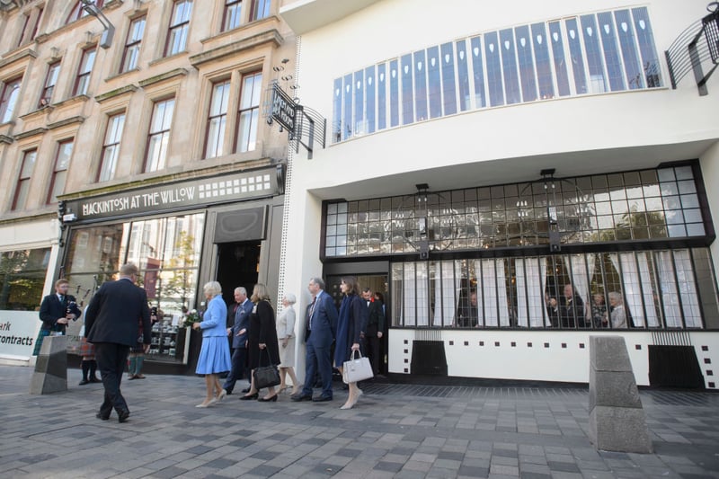 The original Willow Tea Rooms, designed by Glasgow icon Charles Rennie Mackintosh - is a piece of Glasgow history and culture that is essential for any Glaswegians to enjoy a cuppa in at least once. Pictured here is then Prince Charles with soon-to-be Queen Regent Camilla visiting the iconic tearooms.