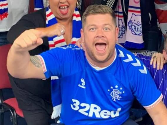 The Rangers-daft Scot Squad and Two Doors Down actor has held a season ticket at Ibrox since he was 8 years old, following in the footsteps of his father. He appeared as a special guest in The Legends Return match at Ibrox Stadium. He starred in the stage play Rally Roon the Rangers at the Pavilion Theatre