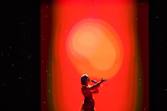 Monika LinkytÄ of Lithuania performs “Stay” during the Eurovision Song Contest Semi Final 2. Image: Dominic Lipinski/Getty Images