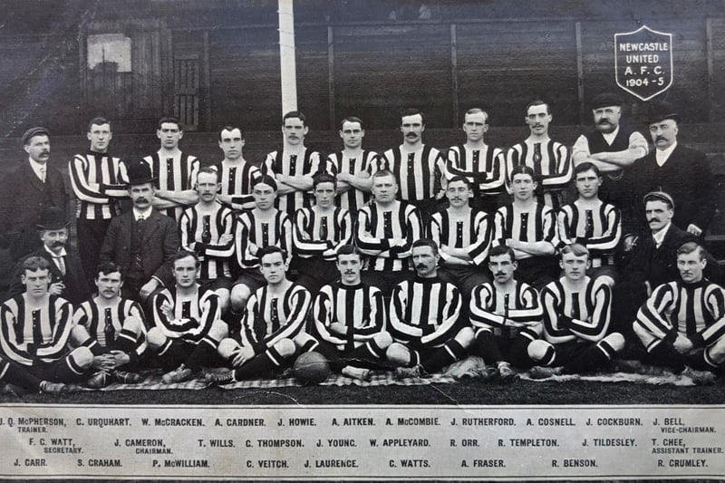 The Newcastle United team from the 1904-1905 season.