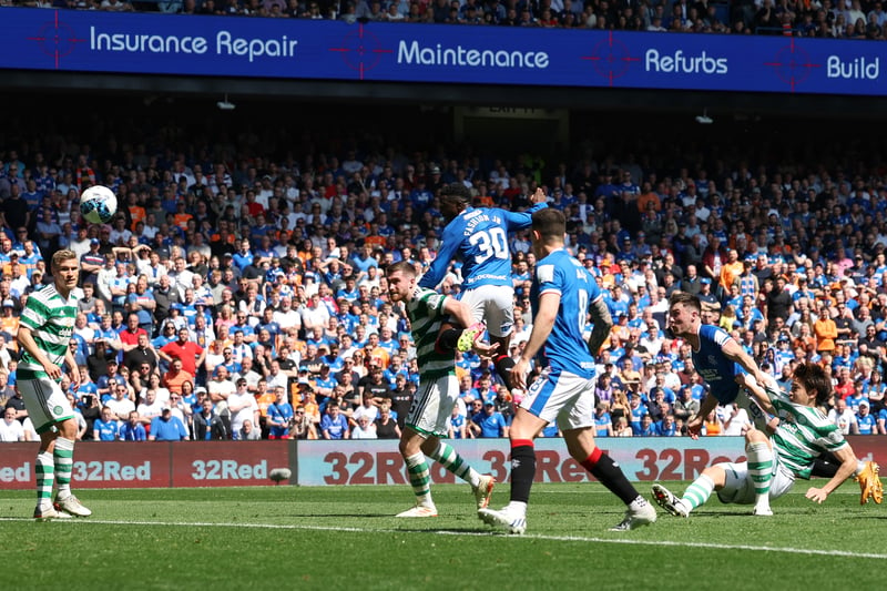 His quite brilliant header proved decisive to give Rangers a 2-0 lead. 