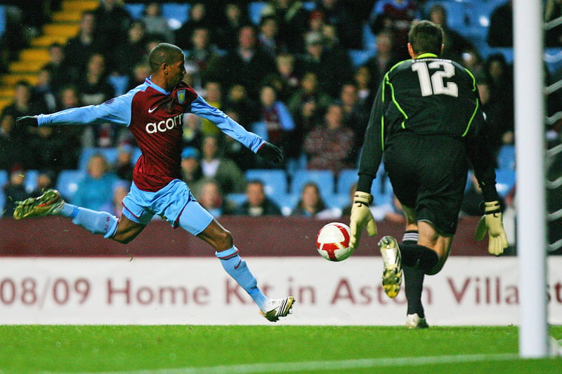 Young strikes for goal during his first stint for the club.