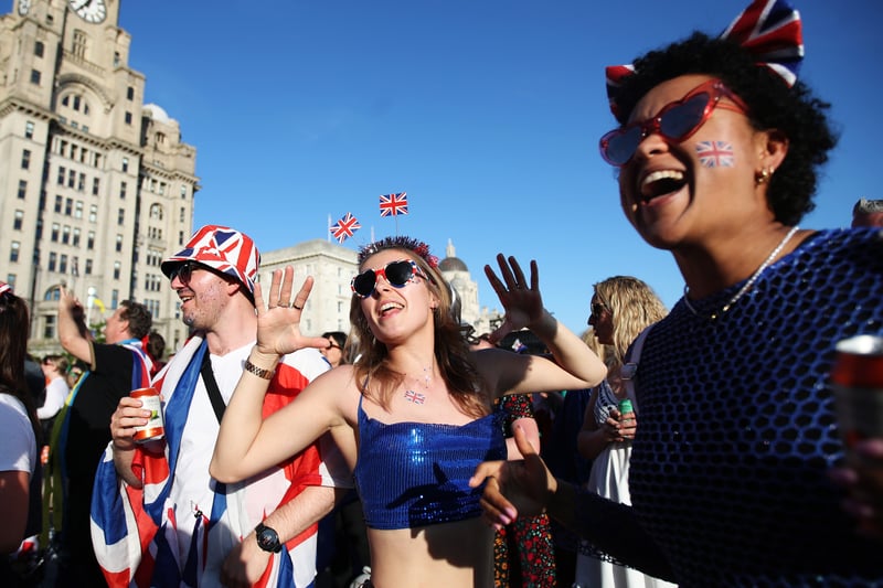 Eurovision fans enjoy the party atmosphere as they gather in Liverpool