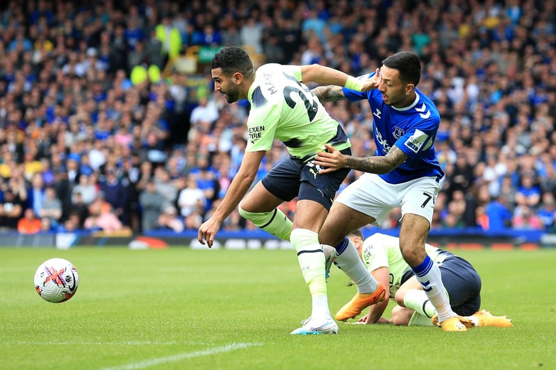 Caused Mason Holgate repeated problems down the Everton left-hand side. Mahrez played some great crosses into the box, including for Gundogan’s opener.