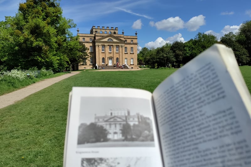 As this picture shows, very little has changed at Kings Weston House. The guidebook tells us it was designed by Sir John Vanbrugh, best known as the architect of Blenheim Palace, for Sir Edward Southwell in 1710. One peculiar feature, the author writes, is the grouping of the chimneys which were intended to give the appearance of a grandiose Roman ruin. When the author writes this book, it is being used by the local police force after plans to turn it into a hospital were halted by the outbreak of the Second World War, when it was used by the army. Today, it’s owned by John Barbey. 